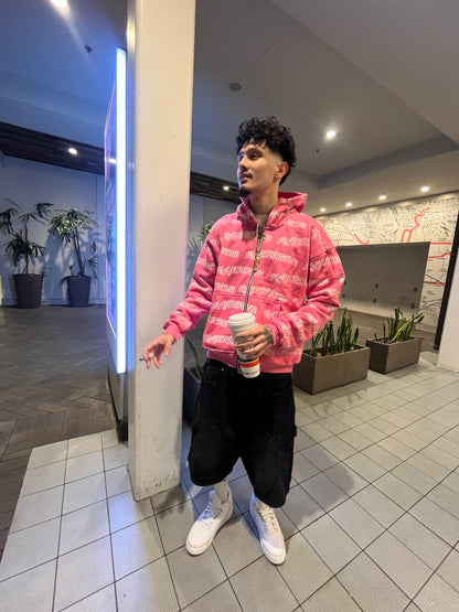 PLAYER$KLUB PINK ZIP UP